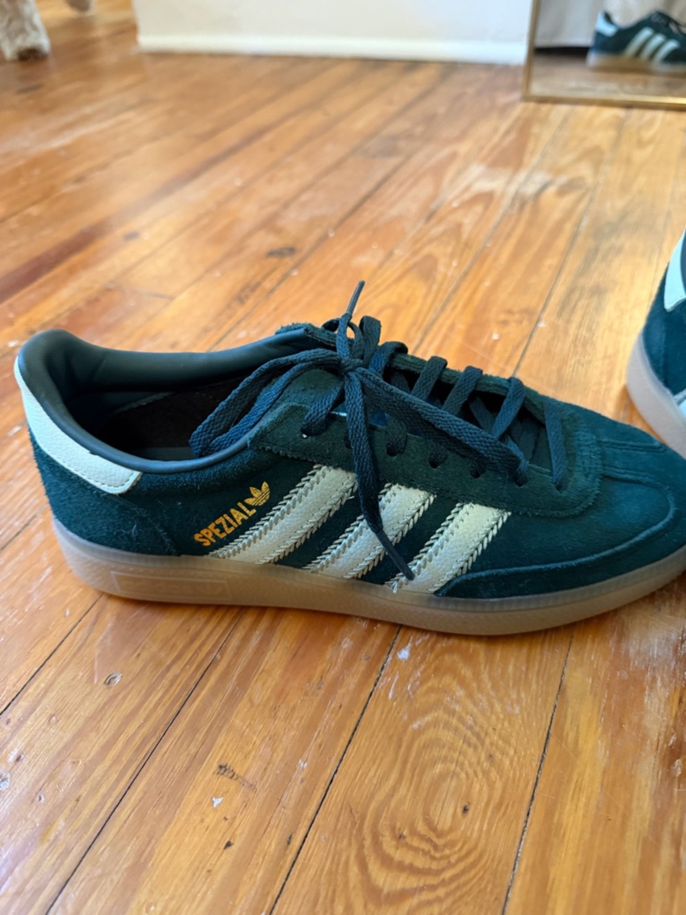 Adidas Handball Spezial Dark Green Suede Sneakers - Like New